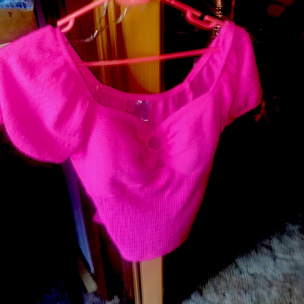 No-BO pink crop top large